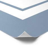 Modern Dusty Blue Wedding Welcome Sign Poster (Hoek)