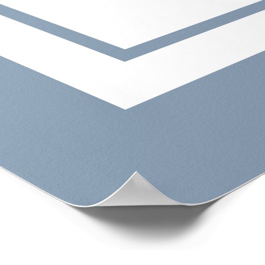 Modern Dusty Blue Wedding Welcome Sign Poster (Hoek)