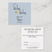 Modern Dusty Blue Win Refer een vriend Aanbevelingskaartje (Voorkant / Achterkant)