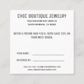 Modern Dusty Blue Win Refer een vriend Aanbevelingskaartje (Achterkant)