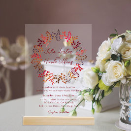 Modern Dusty Blue Zee Shell Beach Ocean Wedding Acryl Uitnodigingen