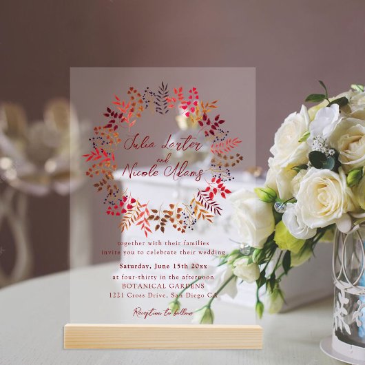 Modern Dusty Blue Zee Shell Beach Ocean Wedding Acryl Uitnodigingen