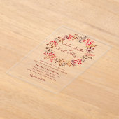 Modern Dusty Blue Zee Shell Beach Ocean Wedding Acryl Uitnodigingen (Laagn)