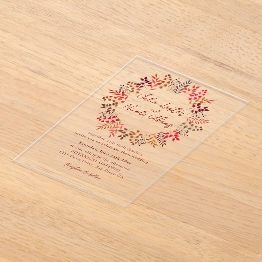 Modern Dusty Blue Zee Shell Beach Ocean Wedding Acryl Uitnodigingen (Laagn)