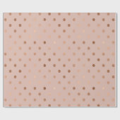 Modern Dusty Blush Roos Gold Holiday Cadeaupapier (Vlak)