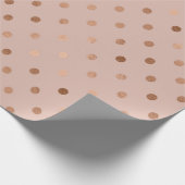 Modern Dusty Blush Roos Gold Holiday Cadeaupapier (Hoek)