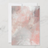 Modern Dusty Coral Abstract Brush Strokes Wedding Kaart (Achterkant)