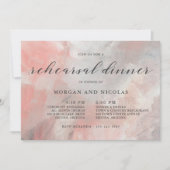 Modern Dusty Coral Abstract Repetitie Diner Kaart (Voorkant)