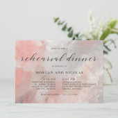 Modern Dusty Coral Abstract Repetitie Diner Kaart (Staand voorkant)