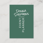 Modern Dusty Green Eenvoudige Hand Lettered Minima Visitekaartje (Voorkant)