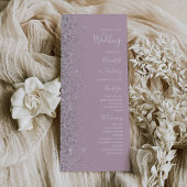 Modern Dusty Lilac Silver Glitter Wedding