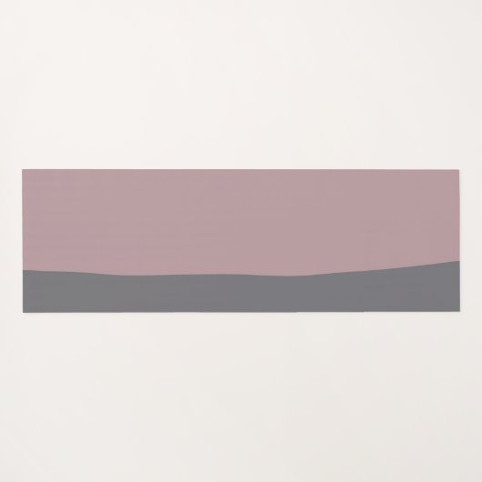 Modern Dusty Mauve Grey Abstract Stripes Stijlvol Yogamat (Achterkant (horizontaal))