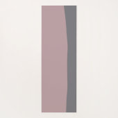 Modern Dusty Mauve Grey Abstract Stripes Stijlvol Yogamat (Achterkant)