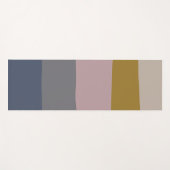 Modern Dusty Mauve Grey Abstract Stripes Stijlvol Yogamat (Voorkant (horizontaal))