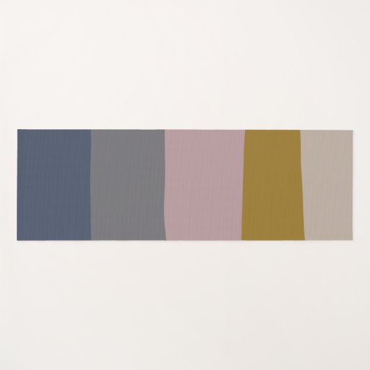 Modern Dusty Mauve Grey Abstract Stripes Stijlvol Yogamat (Voorkant (horizontaal))