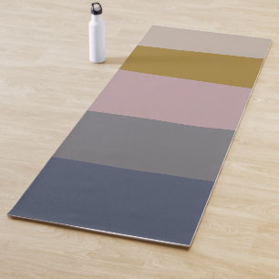 Modern Dusty Mauve Grey Abstract Stripes Stijlvol Yogamat