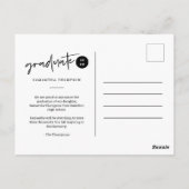 Modern Dusty Paars College High School Afstudeerde Briefkaart (Achterkant)