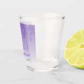 Modern Dusty Paars Glitter Bachelorette Party Shot Glas (Rechts)