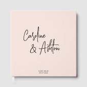 Modern | dusty pink | bold names  guest book gastenboek (Voorkant)