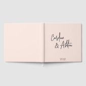 Modern | dusty pink | bold names  guest book gastenboek (Volledig)