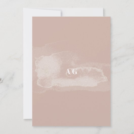 Modern Dusty Pink Calligrafie Script Foto Save The Date (Achterkant)