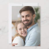 Modern Dusty Pink Floral Wreath Photo Wedding Kaart (Achterkant)