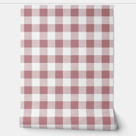 Modern Dusty Pink Gingham-cheques Behang