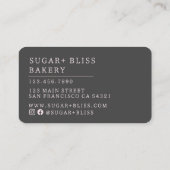 Modern Dusty Pink Handgeschreven Script Bakkerij Visitekaartje (Achterkant)