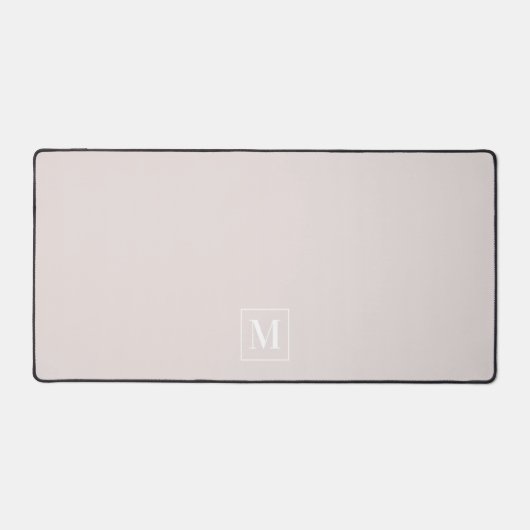 Modern Dusty Pink Monogram Bureaumat (Voorkant)