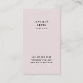 Modern Dusty Pink Photo Social Media Visitekaartje (Achterkant)