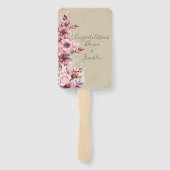 Modern Dusty Pink Rose Wedding Programma Handwaaier (Achterkant)