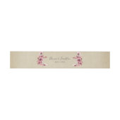 Modern Dusty Pink Rose Wedding Uitnodigingen Wikkel (Vlak)