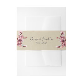 Modern Dusty Pink Rose Wedding Uitnodigingen Wikkel