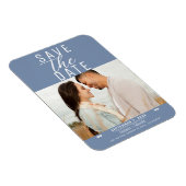 Modern Dusty Pink Save the Date Wedding Photo Magneet (Rechterzijde)