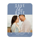 Modern Dusty Pink Save the Date Wedding Photo Magneet (Verticaal)