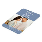 Modern Dusty Pink Save the Date Wedding Photo Magneet (Linkerzijde)