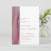 Modern Dusty Pink Wedding Invitation Kaart (Staand voorkant)