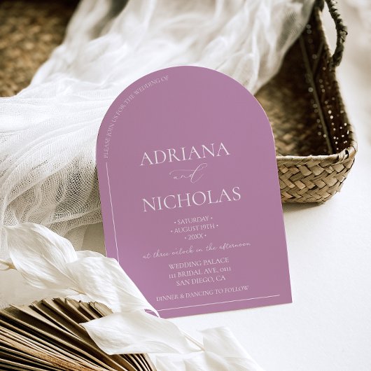 Modern Dusty Pink Wedding Kaart