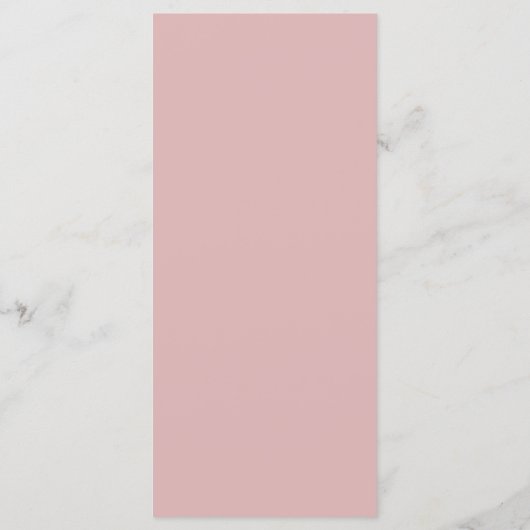Modern Dusty Pink Wedding Menu (Achterkant)