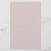 Modern Dusty Pink Wedding Menu (Achterkant)