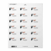 Modern Dusty Roos Designer Retour-adreslabels Etiket (Full Sheet)