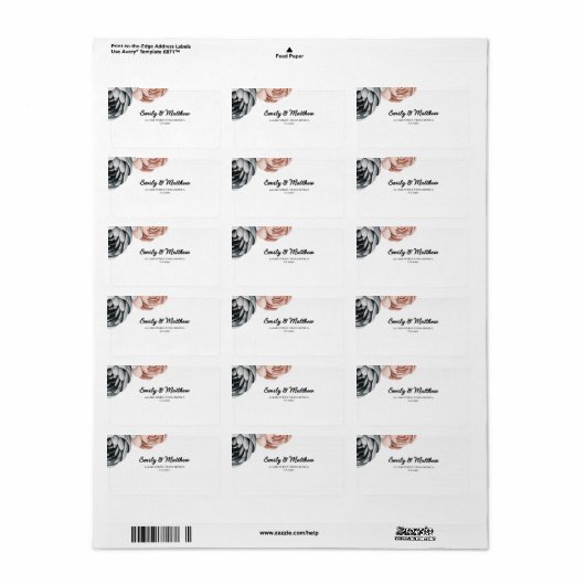 Modern Dusty Roos Designer Retour-adreslabels Etiket (Full Sheet)