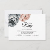 Modern Dusty Roos Designer RSVP-kaart RSVP Kaartje (Voorkant)