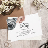 Modern Dusty Roos Designer RSVP-kaart RSVP Kaartje