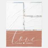 Modern Dusty Roos Foto's Liefde op maat Fleece Deken (Voorkant)