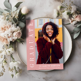 Modern Dusty roos Nursing afstuderen aangekondigd Bedankkaart