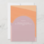 Modern Dusty Roos Oranje Striped FOTO DANK U Bedankkaart (Achterkant)