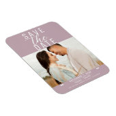 Modern Dusty Roos Roze Bewaar de datum Bruiloft Fo Magneet (Rechterzijde)