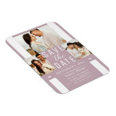 Modern Dusty Roos Roze Bewaar de datum Bruiloft Fo Magneet (Rechterzijde)