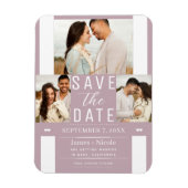 Modern Dusty Roos Roze Bewaar de datum Bruiloft Fo Magneet (Verticaal)